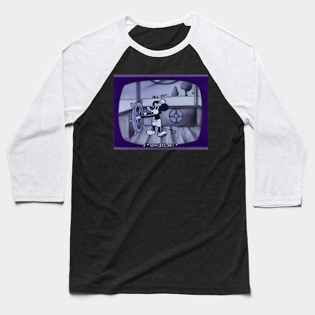 Steamboat Willie Baseball T-Shirt by Art engineer